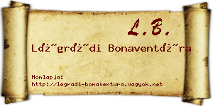 Légrádi Bonaventúra névjegykártya